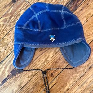 Kuhl Blue and Gray Fleece Hat with Ear Flaps